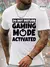 camiseta casual manga curta gamer life na internet