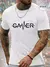 camiseta casual manga curta gamer life na internet