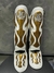 Caneleira Top King Branco/Dourado Desenhada - comprar online