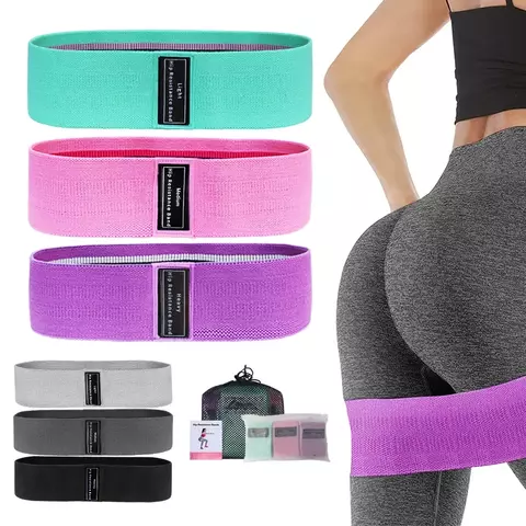 Resistência de tecido hip booty bandas glúteo coxa elástico treino bandas aga