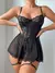 Conjunto de lencería Sexy de encaje, ropa interior erótica de encaje Porno tra en internet