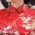 Cheongsams sexis con estampado de flores rojas para mujer, Vestidos largos de sa - tienda en línea