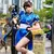 Chunli-Disfraz de Cosplay, personaje del juego, conjunto completo de bulto calle