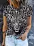 Camiseta informal con estampado de leopardo para mujer, camiseta holgada informa - comprar en línea