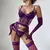 Tanga púrpura Sissy, traje Sexy de encaje, picardías para adultos, lencería e - Ying Chao