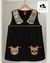 poncho negro modelo gatitos y perros