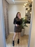 Body tule franzido - Preto