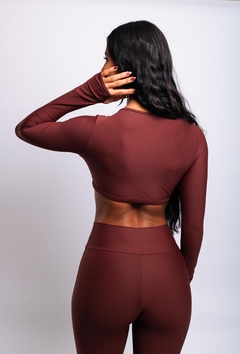 Calça Legging Flare marrom
