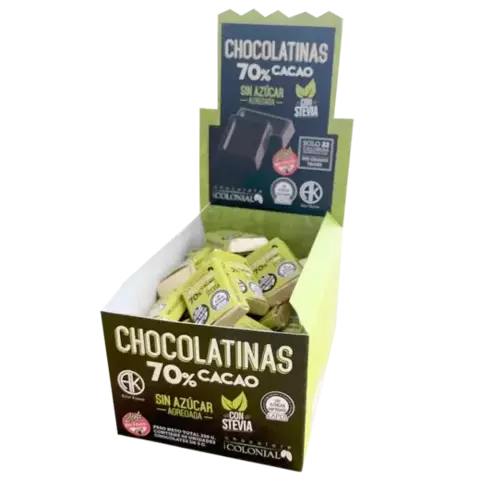 Chocolatina al 70 c/ stevia Colonial - comprar online