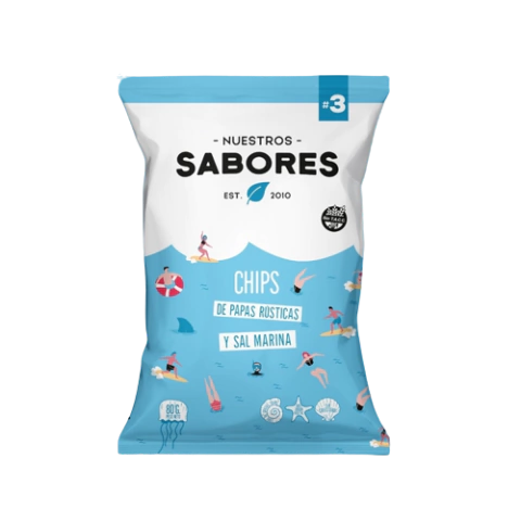 Chips de papa c/ sal marina Nuestros Sabores - comprar online