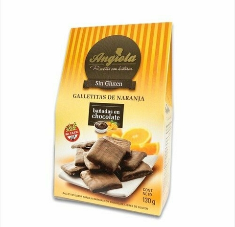 Galletitas de naranja bañadas s/ tacc Angiola - comprar online