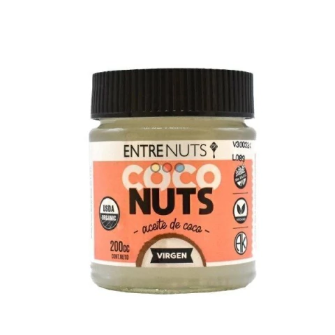 Aceite coco virgen Entrenuts 200 ml. - comprar online