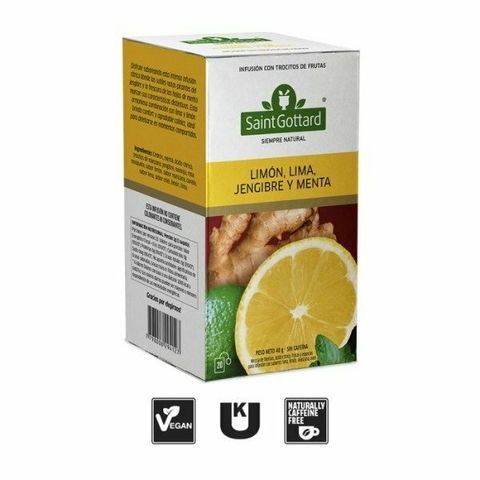 Te limón, lima, jengibre y menta Saint Gottard - comprar online