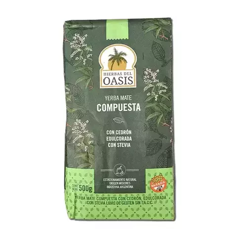 Yerba c/ cedrón y stevia Oasis - comprar online