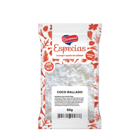 Coco rallado s/ tacc Dicomere 50 gr. - comprar online