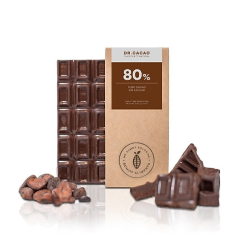 Chocolate al 80 s/ azúcar Dr Cacao - comprar online