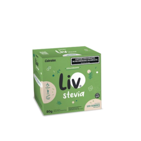 Edulcorante stevia Liv x 100 sobres - comprar online