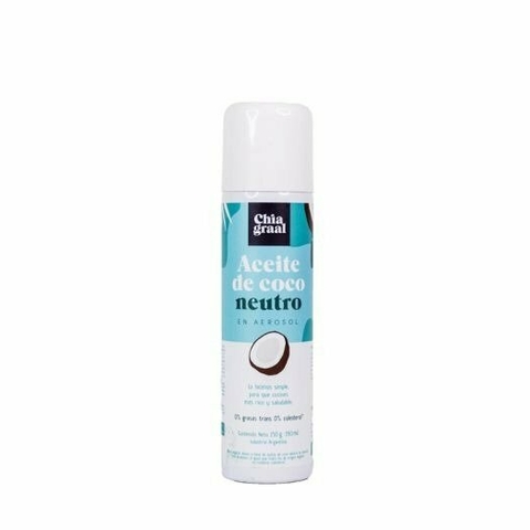 Aceite de coco neutro en aerosol Chia Graal - comprar online