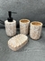 Set de Baño – 4 piezas en resina en Tierra