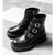 Botas Mujer Urban Cow Saomi De Cuero Con Hebillas Plataforma Negro 40 Ar - comprar online