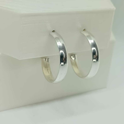 Argola Lumera Tarraxa 2,2CM - 4MM - Prata 925 - comprar online