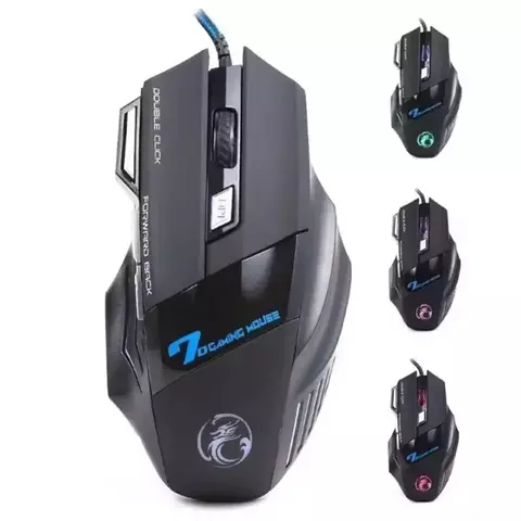 Mouse x7 botão retroiluminado -ergonômico 5500 dpi ajustáve