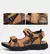 Sandálias masculinas de couro genuíno atualizadas, sapatos de trekking ao ar l - comprar online