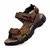 Sandálias masculinas de couro genuíno atualizadas, sapatos de trekking ao ar l na internet