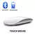 Mouse mágico silencioso sem fio, bluetooth, modo duplo, recarregável, toque fi - loja online