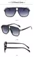 Óculos de sol quadrados de luxo feminino para homens design da marca oversized - loja online