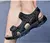 Imagem do Sandálias masculinas de couro genuíno atualizadas, sapatos de trekking ao ar l