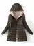 Cardigan com zíper sólido emendado roupas femininas parkas com capuz manga lon