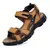 Sandálias masculinas de couro genuíno atualizadas, sapatos de trekking ao ar l - comprar online