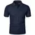 Camisa polo coreana Slim Fit de manga curta masculina, gola algodão de seda, po - Detalhe Certo