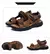 Sandálias masculinas de couro genuíno atualizadas, sapatos de trekking ao ar l na internet