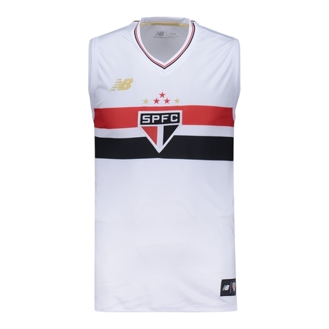 Camisa Regata São Paulo I 25/26 - Torcedor New Balance Masculina - Branca
