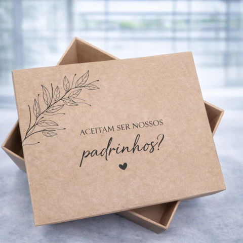 Caixa MDF 20,5x5,5cm com tampa personalizada