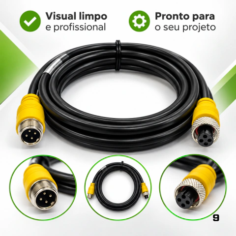 Cabo Extenção Aviation Intelbras 4 Pinos para MDVR Veicular