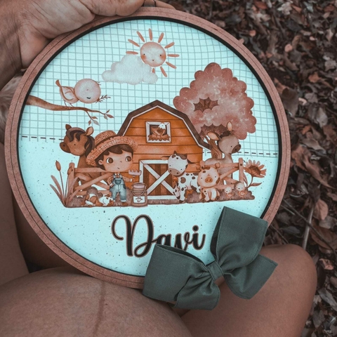 Quadro Porta Maternidade - Fazendinha - comprar online