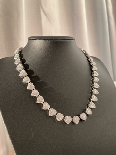 Collar Ice unisex Corazon con Strass Diamantes Simil Oro - comprar online