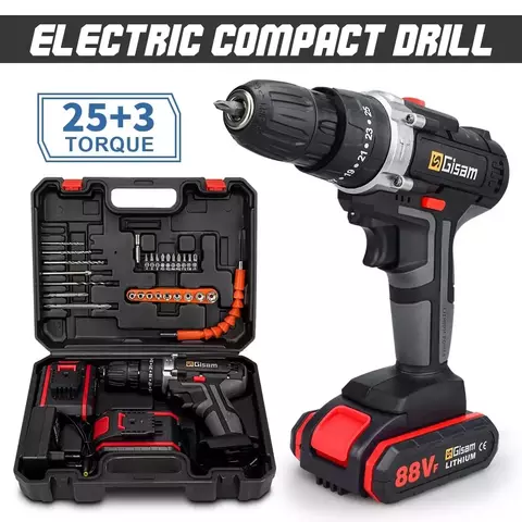 28 + 3 torque chave de fenda sem fio broca 3 em 1 mini broca de impacto elétric