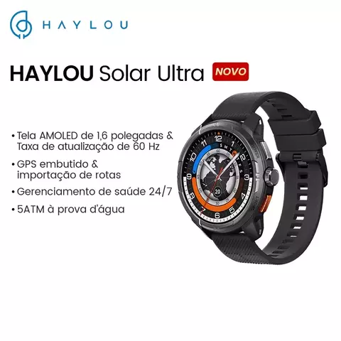 Relógio Inteligente Haylou Solar Ultra GPS 1.6"AMOLED
