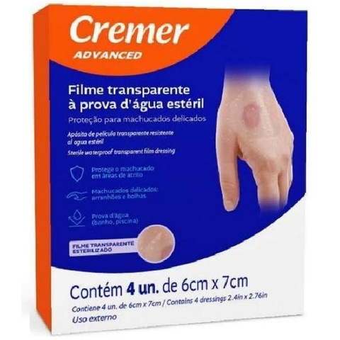 Curativo Filme Prova D'água Transparente cx c/4 UN CREMER