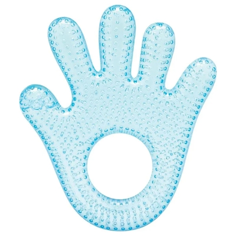 Mordedor Infantil Azul Mãozinha Lolly Nenny com Água 4m+