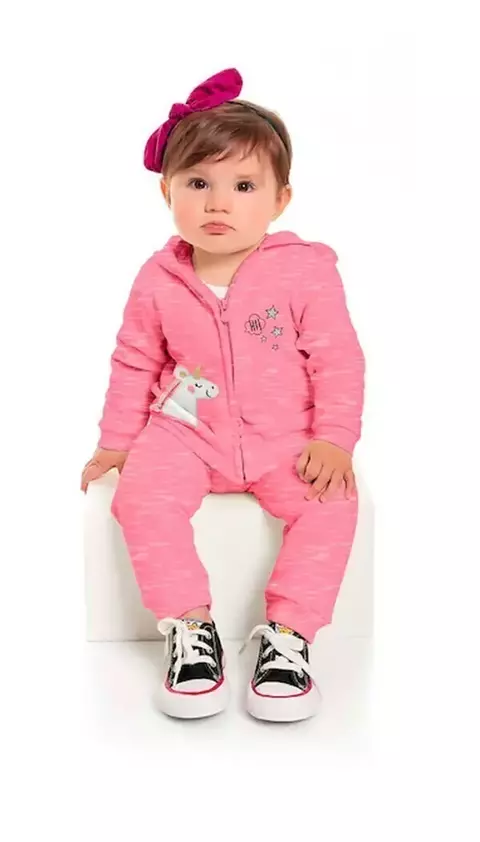 Conjunto em moletom bebê menina Kiko e Kika - comprar online