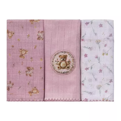 Pano de Boca com 3 Unidades Bordado Baby Joy Fábula 58051624 - comprar online