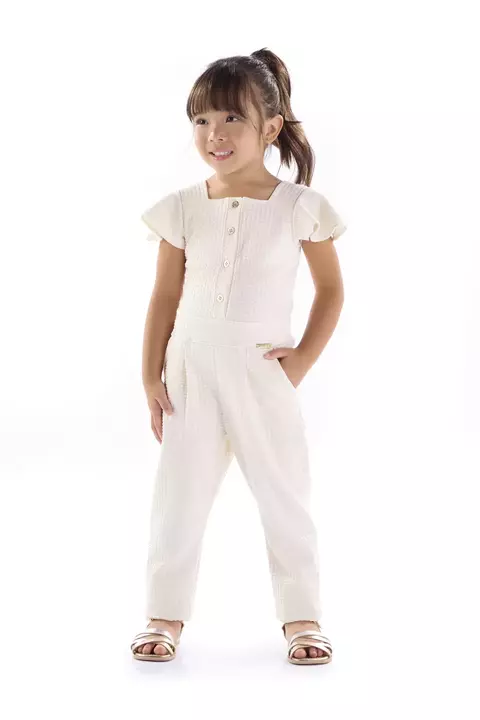 Macaquinho Kiki Xodó 2350017 Off White verão - comprar online