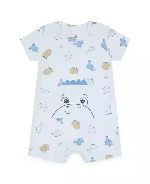 Romper / macacão manga curta Dino Kiko Baby 12936 Azul - comprar online