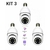 Kit Câmera de segurança a Prova D'água sem fio gira 360 com app Yousee full HD visão notturna