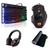 Kit Gamer Teclado Semi-mecânico RGB, Mouse RGB, MousePad LED Preto, Mousepad Mundo, Headphone Fone - Venha Eurecar